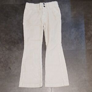 There Abouts Little Girls Size 8 Cream Corduroy Pants With Flare Legs.